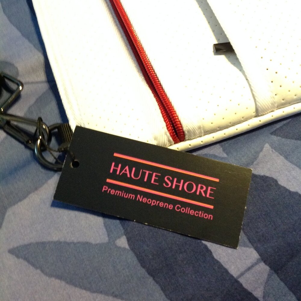 Haute Shore White Crossbody Bag with Red & Green Stripe - Picture 8 of 9
